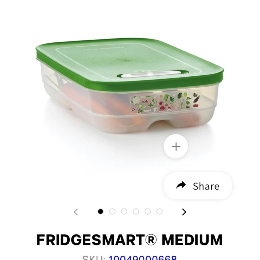 NWT Tupperware FridgeSmart Medium shallow container